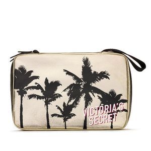 Victoria’s Secret Gold Travel Beauty Cosmetic Case